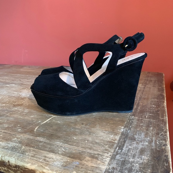 PRADA Velvet Wedges - Picture 3 of 6